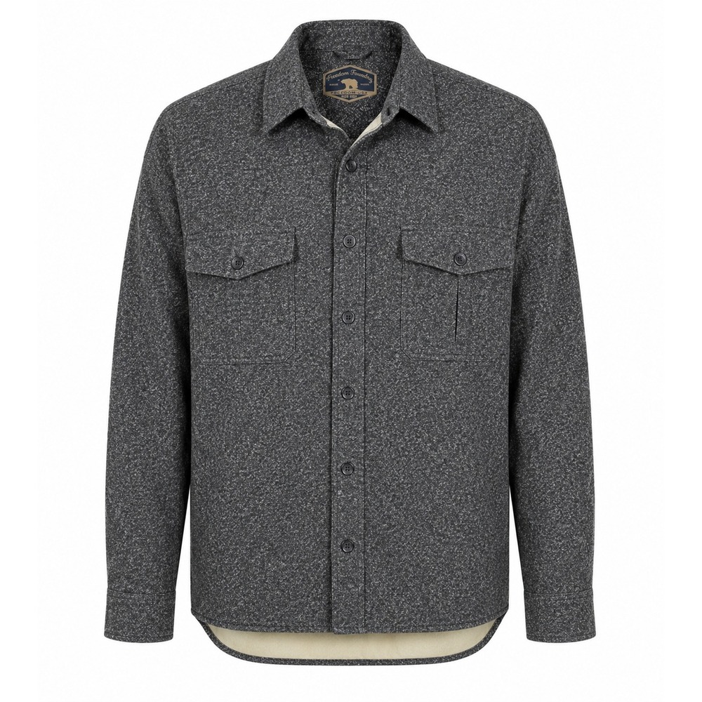 Freedom Foundry Flannel Shirt Jacket Mens XL Gray